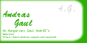 andras gaul business card